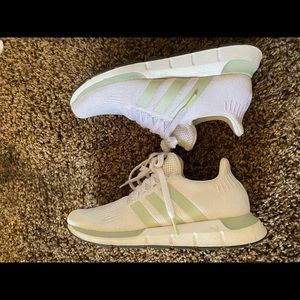 White Adidas Swift Run Shoes!
